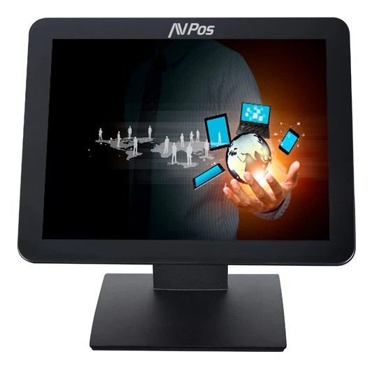 AVPos AVPos-T17 Monitor Tactil de 17 Pulgadas - Pantalla True Flat Capacitiva de 10 Puntos - 1280x1024 - 400CD/M2 - VGA - Color Negro