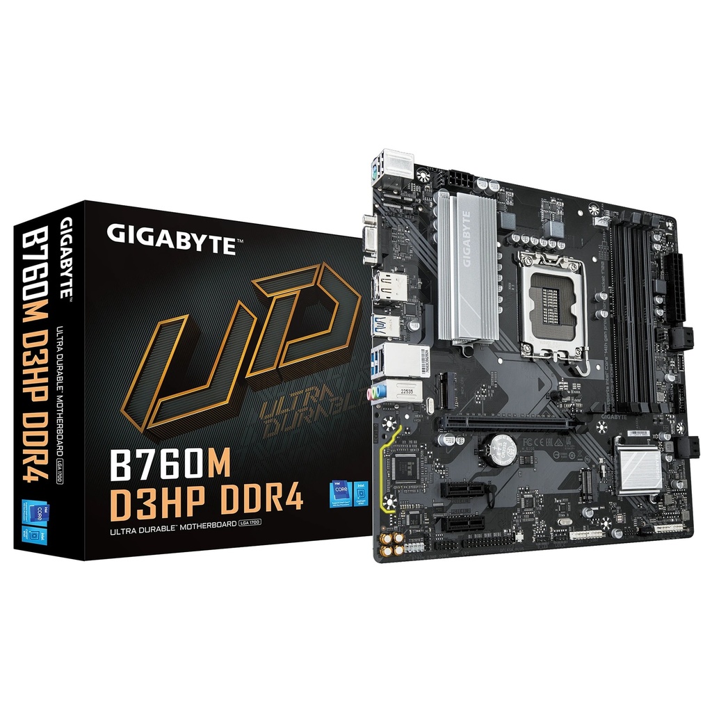 Gigabyte B760M D3HP Placa Base Intel LGA1700 4x DDR4 - M.2, SATA, PCIe3.0, HDMI, Displayport, USB 3.2 - MicroATX