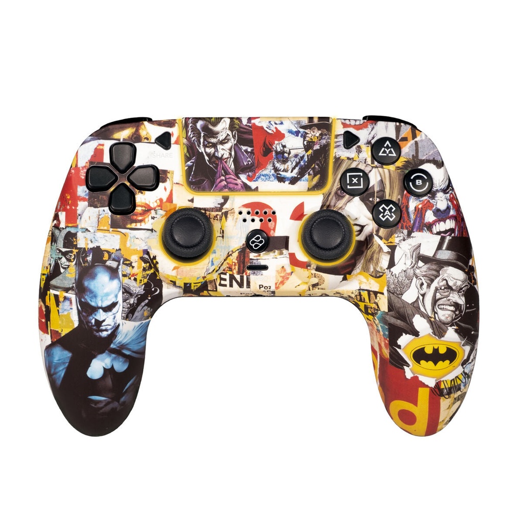 FR-TEC Batman Mando/Gamepad PC, PS4 Bluetooth - Retroiluminacion RGB - Vibracion - Autonomia hasta 10h