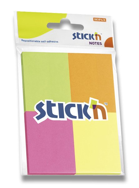 Bismark Pack de 4 Blocs de 50 Notas Adhesivas 38x51mm - 4 Colores Neon