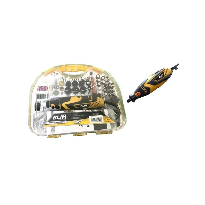 Blim Mini Herramienta Multiusos 150W - 8000 - 32.000rpm - Incluye Caja de Transporte con 210 Accesorios