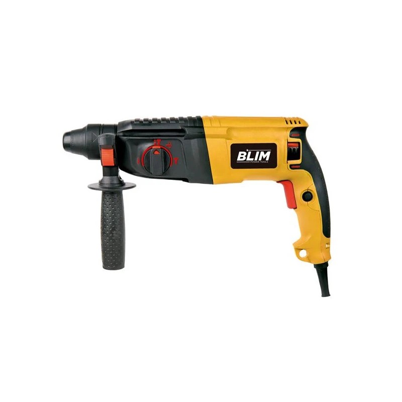 Blim Taladro SDS 800W 3 Julios - Funcion Martillo Percutor - Velocidad Regulable 0-1100rpm - Portabrocas Cambio Rapido SDS - Boton de Bloqueo - Incluye Maletin con Accesorios