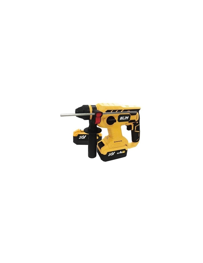Blim Martillo Perforador a Bateria 20V 4Ah - Motor sin Escobillas - Energia de Impacto 2.2 Julios - Velocidad 0-1400rpm - Incluye 2 Baterias y Maletin de Transporte