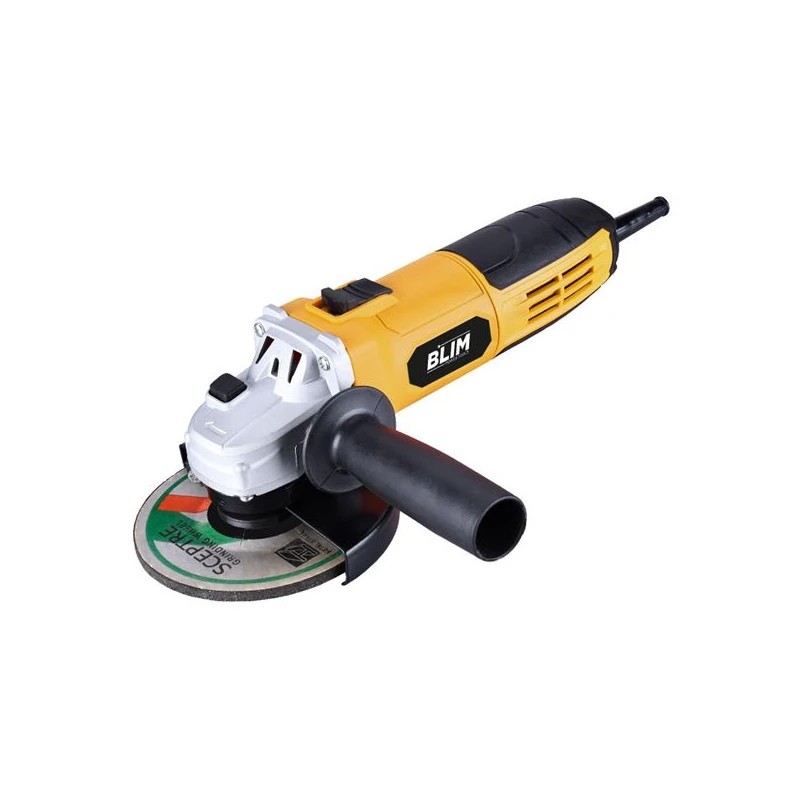 Blim Radial 125mm - Potencia 750W - Diseño Ergonomico - Empuñadura Multiposicion - Proteccion Antichispas - Boton de Bloqueo - Color Amarillo