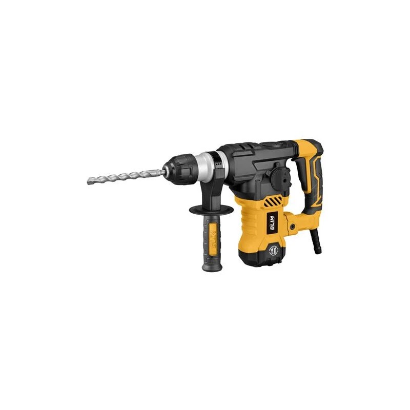 Blim Martillo SDS-Plus 1500W 800rpm - 4 Funciones - Potencia de Impacto 6J - 4.000 Impactos por Minuto - Incluye Brocas y Cinceles