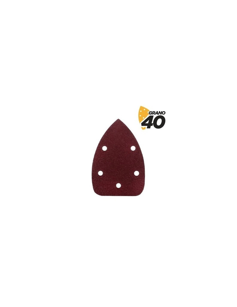 Blim Pack de 10 Lijas con Velcro para Lijadora BL0124 - Grano 40 - Formato Triangular