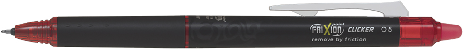 Pilot Frixion Point Clicker 0.5 Boligrafo Retractil de Tinta Termosensible - Borrable - Punta Fina 0.5mm - Trazo 0.25mm - Grip De Agarre - Color Rojo