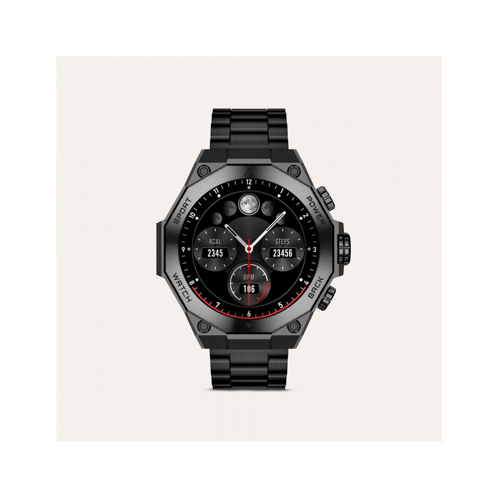 Ksix Smartwatch Titanium - Ritmo Cardiaco - Control de Sueño - Color Negro