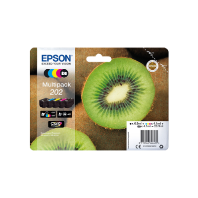 Epson 202 Pack de 5 Cartuchos de Tinta Originales - C13T02E74010