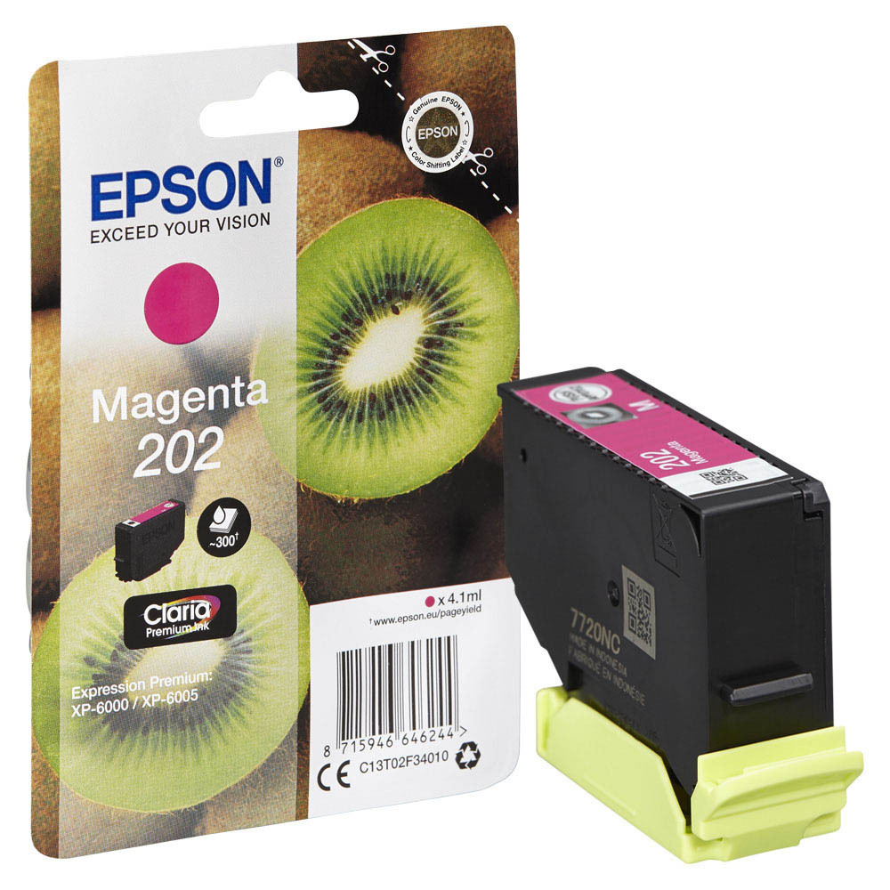 Epson 202 Magenta Cartucho de Tinta Original - C13T02F34010