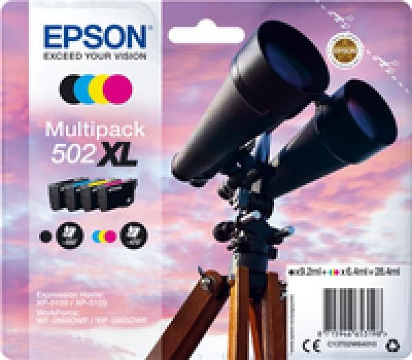Epson 502XL Pack de 4 Cartuchos de Tinta Originales - C13T02W64010
