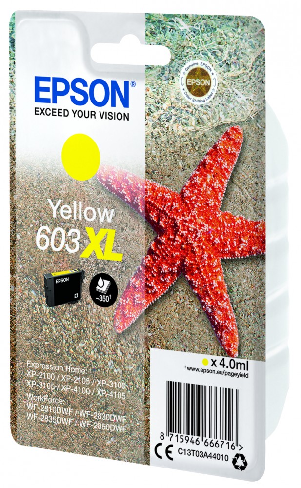 Epson 603XL Amarillo Cartucho de Tinta Original - C13T03A44010