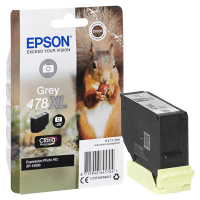 Epson 478XL Gris Cartucho de Tinta Original - C13T04F64010