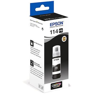 Epson 114 Negro Photo Botella de Tinta Pigmentada Original - C13T07B140