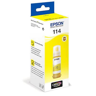 Epson 114 Amarillo Botella de Tinta Pigmentada Original - C13T07B440