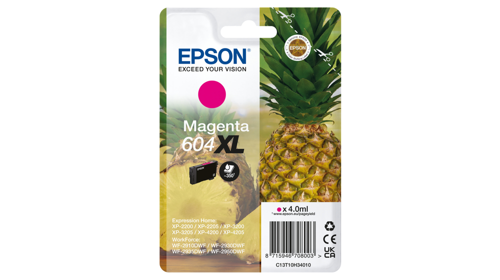 Epson 604XL Magenta Cartucho de Tinta Original - C13T10H34010