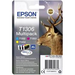 Epson T1306 Pack de 3 Cartuchos de Tinta Originales - Cian, Magenta, Amarillo - C13T13064012