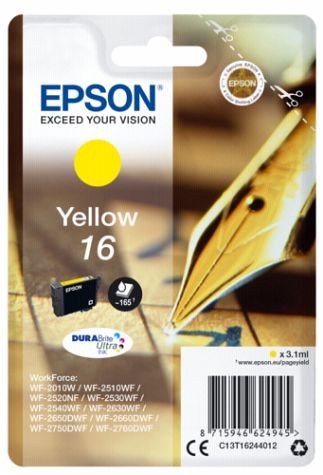 Epson T1624 Amarillo Cartucho de Tinta Original - C13T16244012