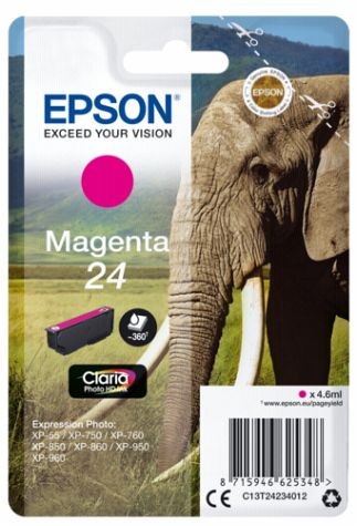 Epson T2423 (24) Magenta Cartucho de Tinta Original - C13T24234012