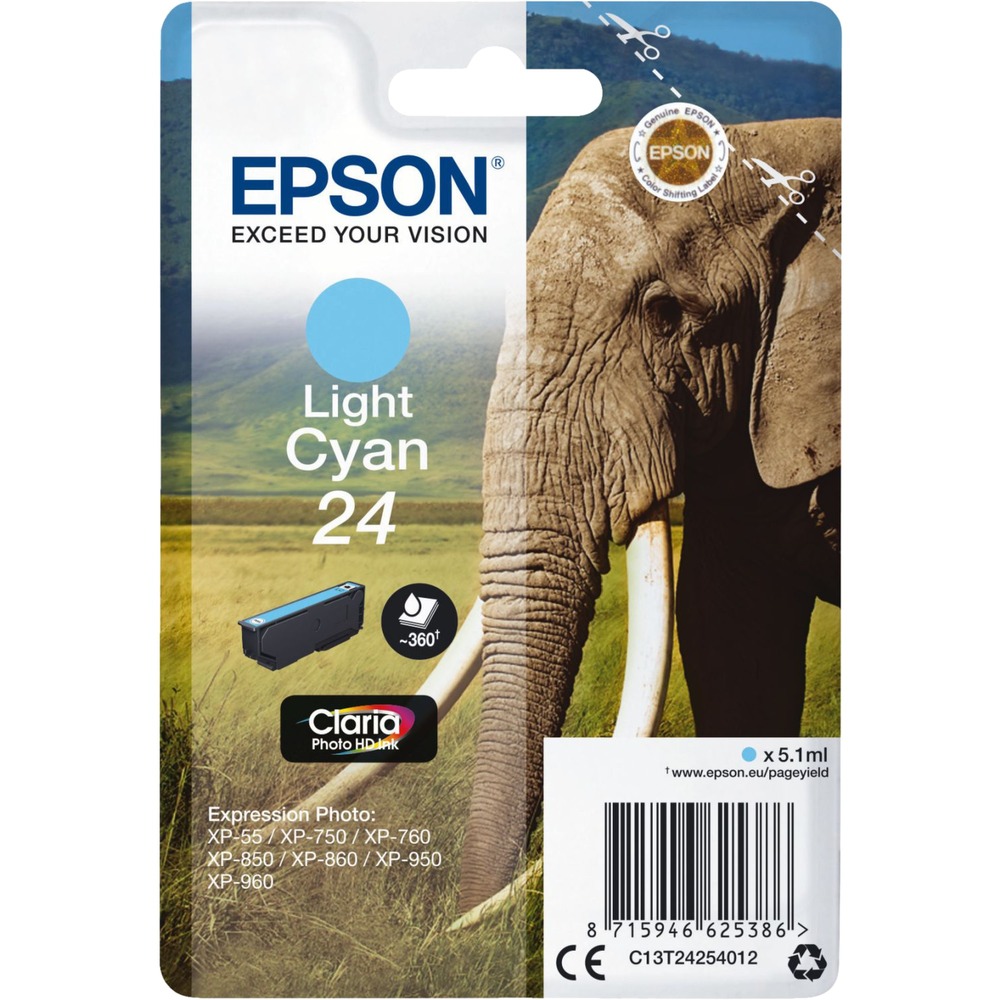 Epson T2425 (24) Cyan Light Cartucho de Tinta Original - C13T24254012