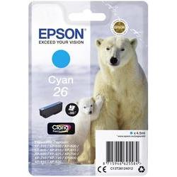 Epson T2612 (26) Cyan Cartucho de Tinta Original - C13T26124012