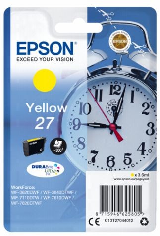 Epson T2704 (27) Amarillo Cartucho de Tinta Original - C13T27044012