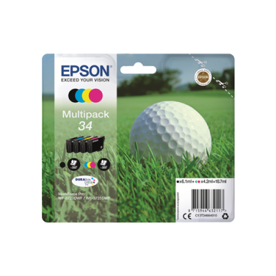 Epson T3466 Pack de 4 Cartuchos de Tinta Originales - C13T34664010