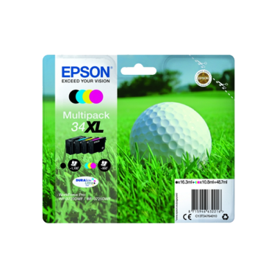 Epson T3476 Pack de 4 Cartuchos de Tinta Originales - C13T34764010