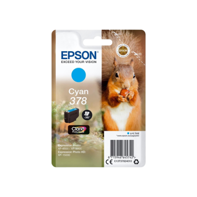 Epson 378 Cyan Cartucho de Tinta Original - C13T37824010