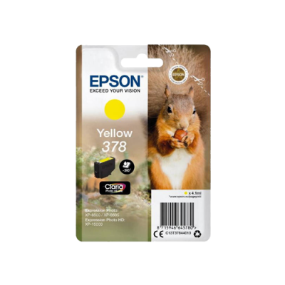 Epson 378 Amarillo Cartucho de Tinta Original - C13T37844010