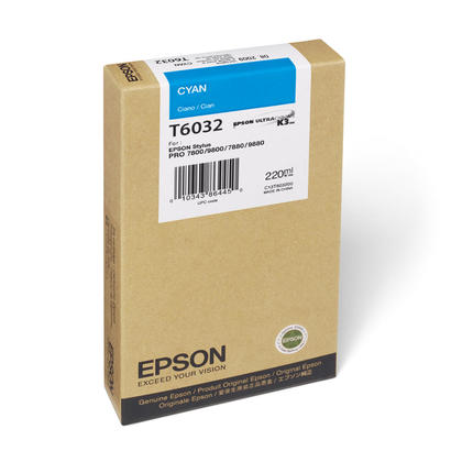 Epson T6032 Cyan Cartucho de Tinta Original - C13T603200