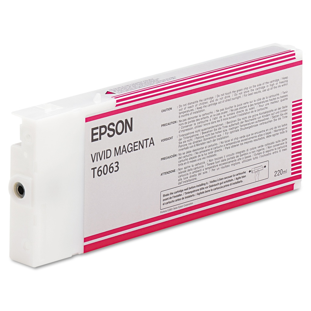 Epson T6063 Magenta Vivido Cartucho de Tinta Original - C13T606300