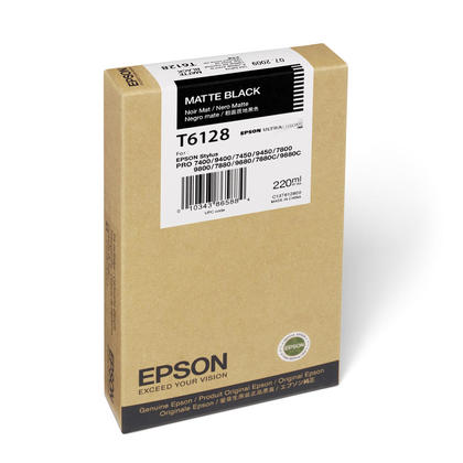 Epson T6128 Negro Mate Cartucho de Tinta Original - C13T612800