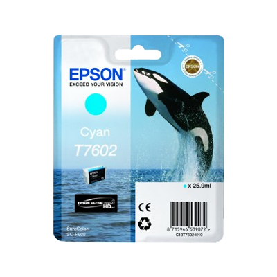 Epson T7602 Cyan Cartucho de Tinta Original - C13T76024010