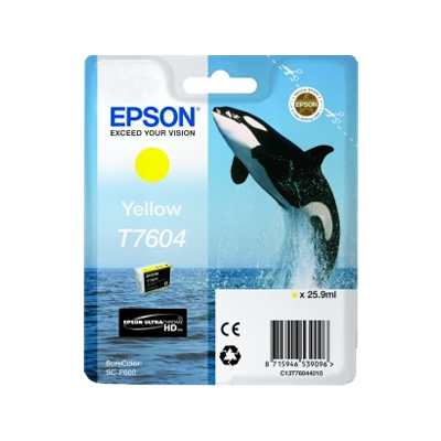Epson T7604 Amarillo Cartucho de Tinta Original - C13T76044010