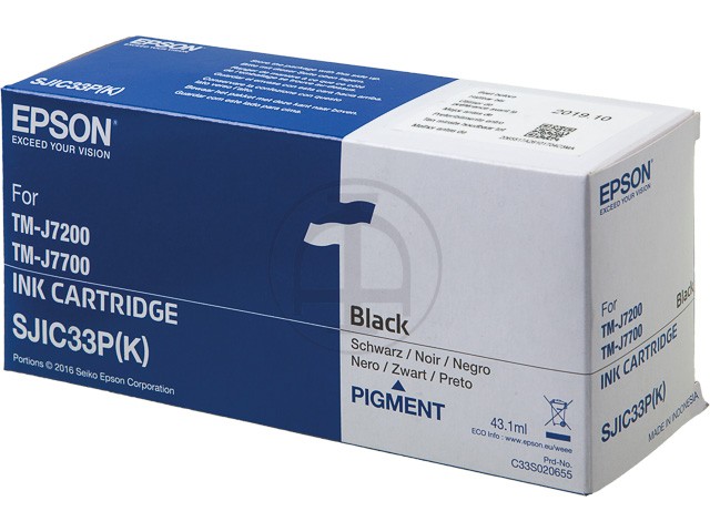 Epson SJIC33P Negro Cartucho de Tinta Original - C33S020655/C33S020700/SJIC33P(K)