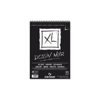 Canson XL Black Bloc de 40 Hojas A4 150g - Grano Fino - Espiral Microperforado - Color Negro
