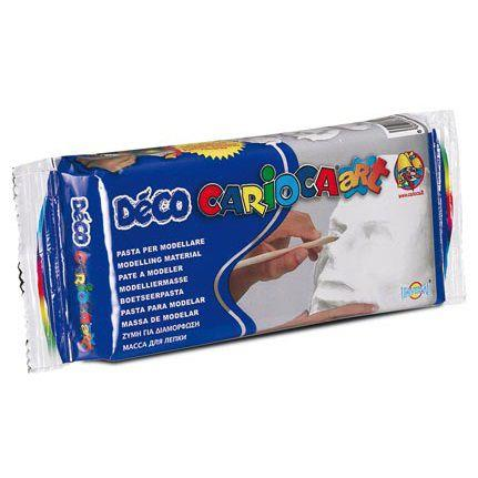 Carioca Deco 500gr Pasta de Modelar - Apta para Todas las Tecnicas de Modelaje - Endurece al Aire sin Coccion - Facil de Alisar - Color Blanco