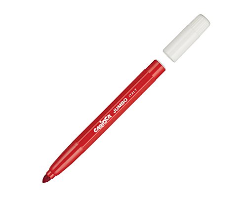 Carioca Jumbo Pack de 12 Rotuladores - Cuerpo Octogonal Maxi - Tinta Superlavable - Punta Maxi 6mm Bloqueada - Tapa Ventilada - Color Varios