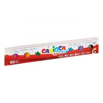 Carioca Joy Pack de 100 Rotuladores - 1 Metro de Color - Tinta Superlavable - Punta Fina y Bloqueada - Tapa Ventilada - Color Varios