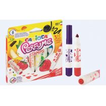 Carioca Pack de 8 Rotuladores Perfumados Doble Punta - Tinta Perfumada y Lavable - Aromas Naturales - Libre de Sustancias Alergenicas - Punta Bloqueada y Conica para Doble Trazo - Color Varios