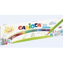 Carioca Tita Rainbow Set Pack de 50 Lapices Hexagonales de Colores - Mina Ø 3mm - Colores Brillantes y Lavables - Escritura Blanda - Colores Surtidos