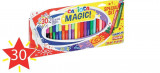 Carioca Magic Markers Pack de 30 Rotuladores Magicos - Tinta Magica Cambia de Color - Incluye Rotulador Magink para Cambiar o Borrar Colores - Punta Maxi Bloqueada con Tapa Ventilada - Color Varios