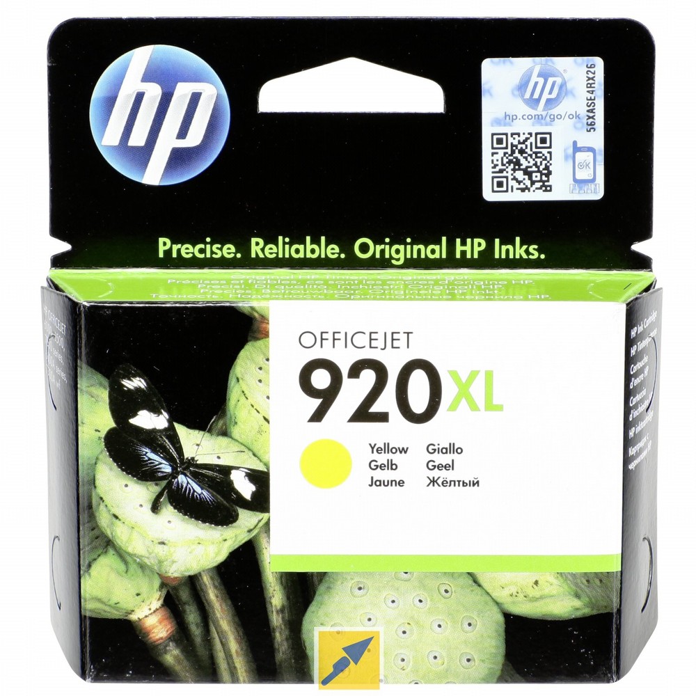HP 920XL Amarillo Cartucho de Tinta Original - CD974AE