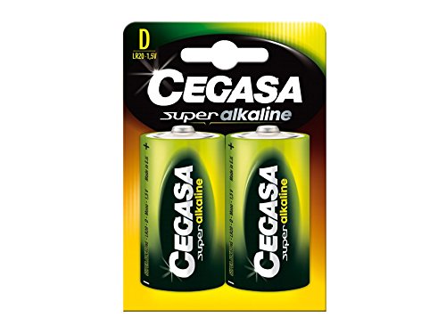 Cegasa Super Alcaline LR20 Pack 2 Pilas LR20 1.5V - Alta Tecnologia - Fiabilidad - Elevado Rendimiento