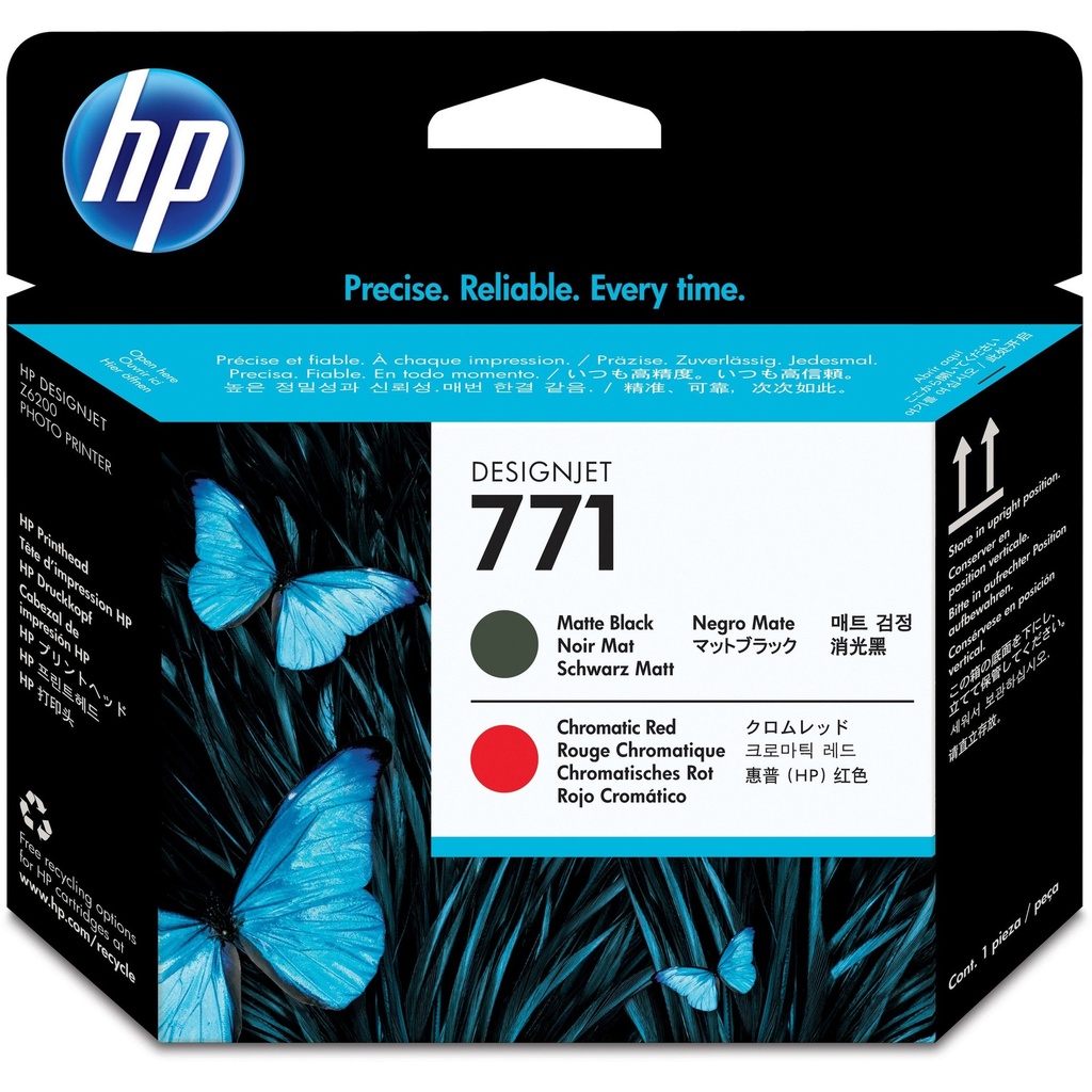 HP 771 Cabezal de Impresion Original - Negro Mate, Rojo Cromatico - CE017A