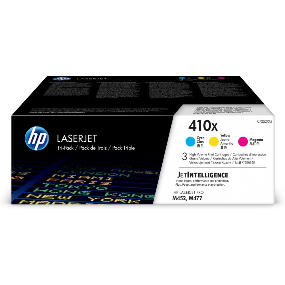 HP CF411X/CF412X/CF413X Pack de 3 Cartuchos de Toner Originales - 410X