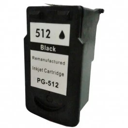 Canon PG512/PG510 Negro Cartucho de Tinta Remanufacturado - Muestra Nivel de Tinta - Reemplaza 2969B001/2970B001