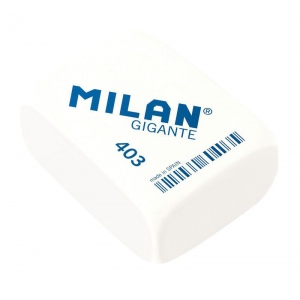 Milan 403 Goma de Borrar Gigante - Miga de Pan - Suave Caucho Sintetico - Color Blanco