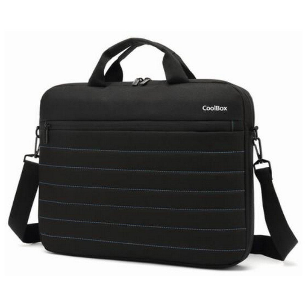 Coolbox BAG15-1n Maletin para Portatil 15.6" - Acolchado Interior - 2 Compartimentos y Bolsillo Exterior - Color Negro